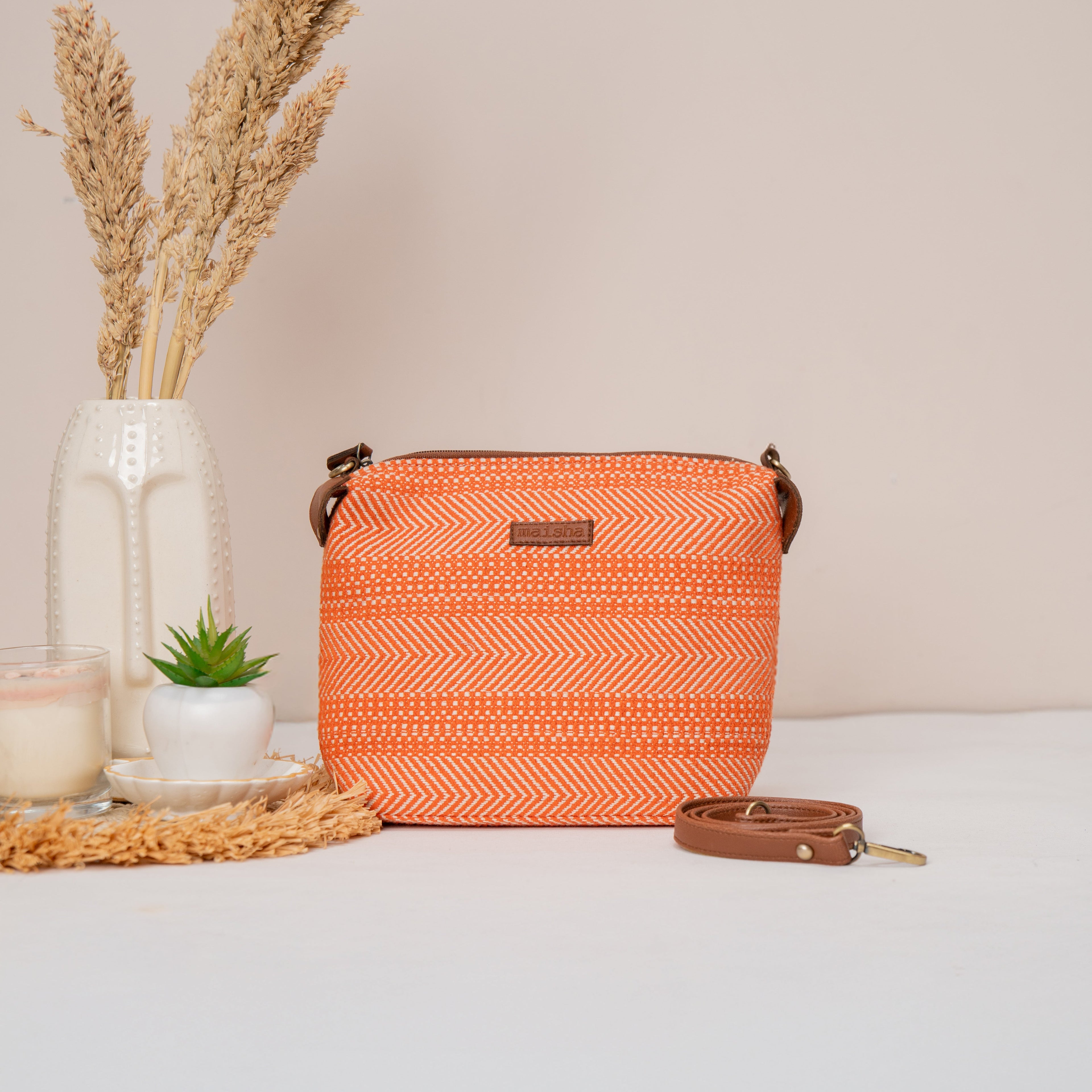 Tangerine Twist Pouch / Sling Bag