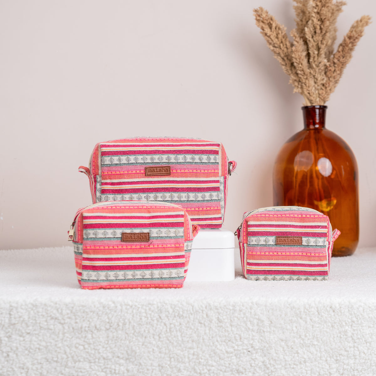Boho Blush Essential Pouch Set of 3