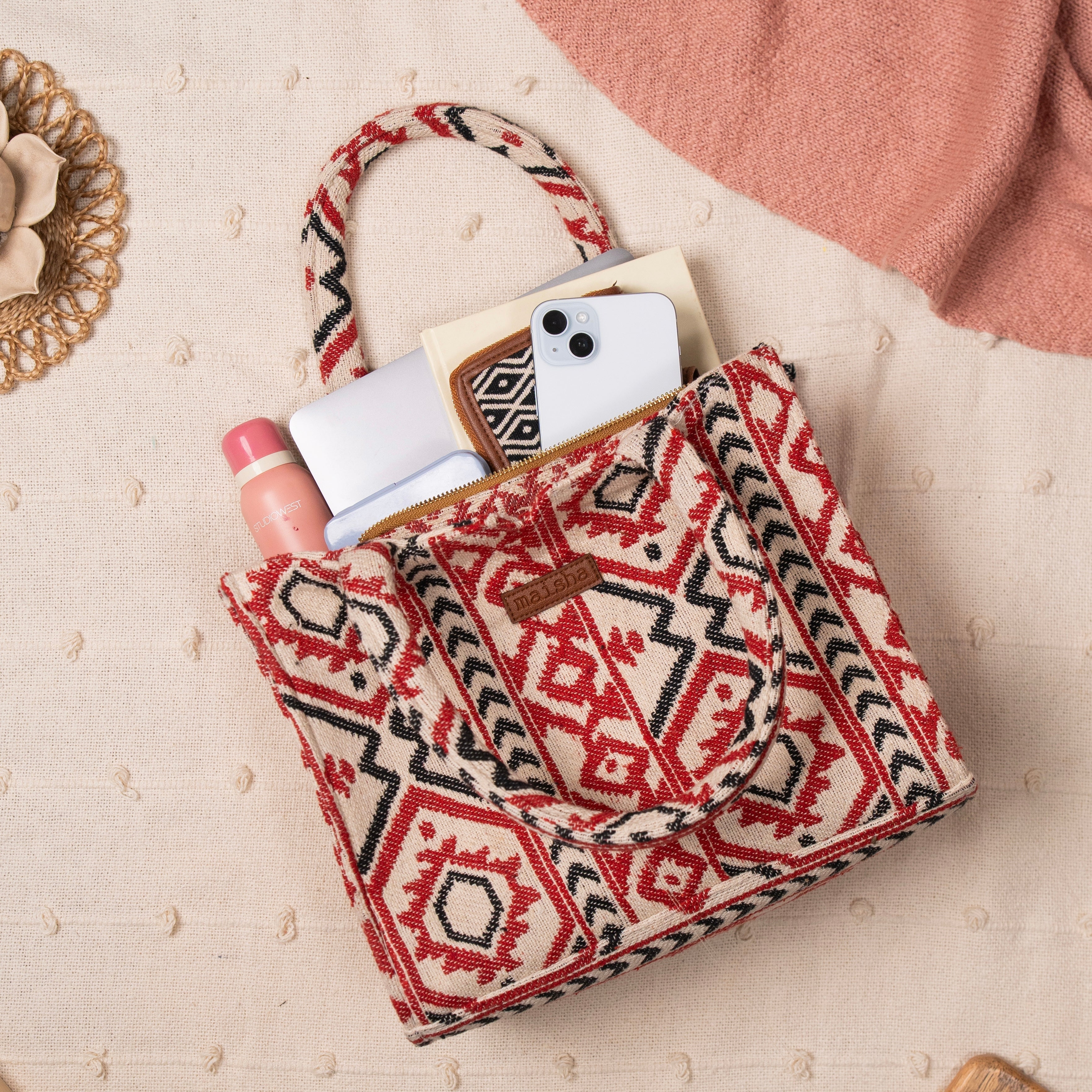 Crimson Charm Box Bag (MEDIUM)