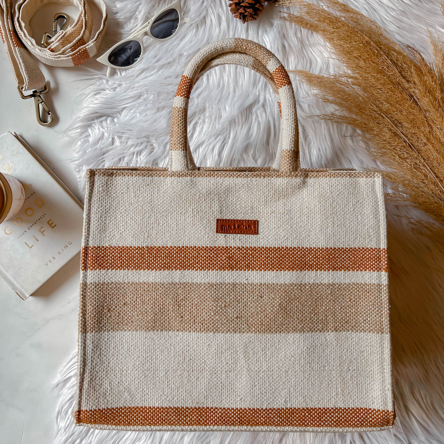 Vintage Brown Box Bag (MEDIUM)